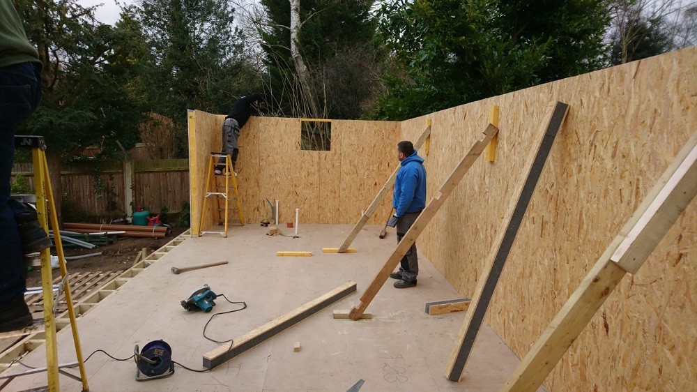 Structural insulated wall panels for a garden studio