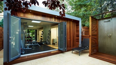 We created the perfect solution for a healthy lifestyle with a home gym and sauna room clad in Western Red Cedar.