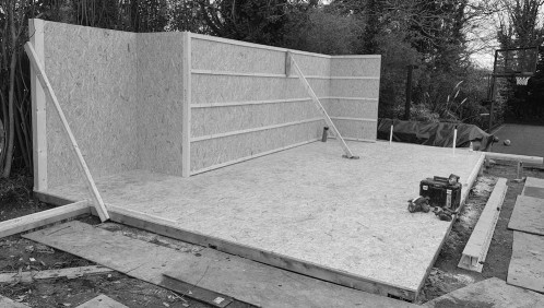construction of a bespoke poolside garden room
