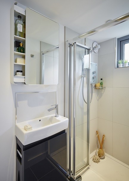 Garden room standard shower room design